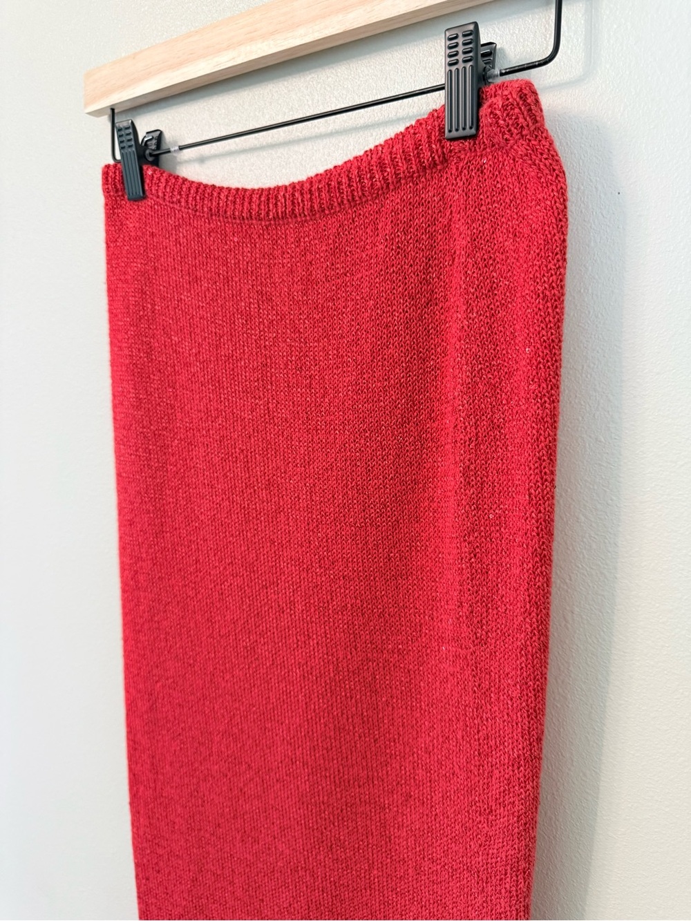 Asta Resort Carolina Skirt Rossa Sequin Red Maxi Knit Skirt Size S - Picture 4 of 8